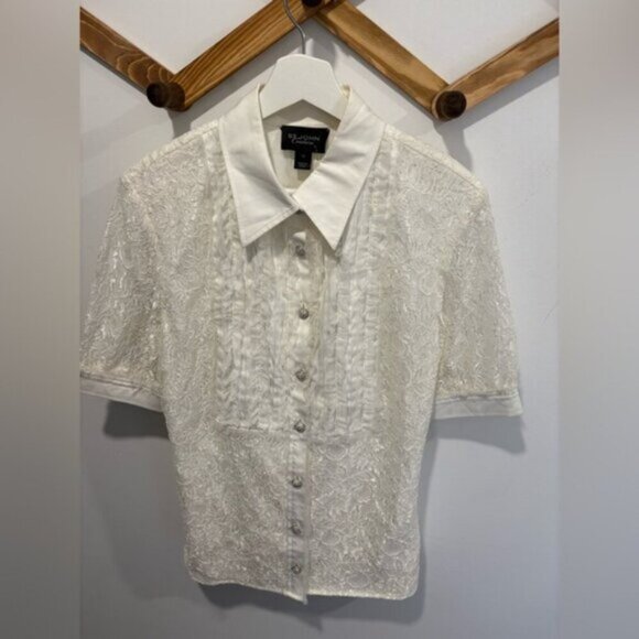 🌟 ST. JOHN COUTURE Blouse- Size 12 - Picture 2 of 11